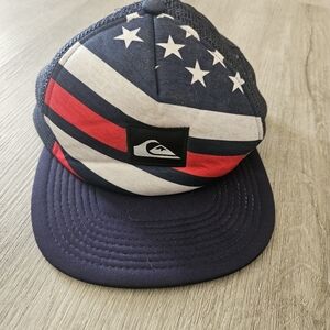 QuikSilver American flag pattern 55cm kids hat